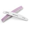 Lima de uñas rectangular profesional banda de lija gris núcleo morado con dientes banda de pulido de doble cara engrosada tira para frotar uñas de manicura