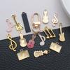 Mixed 100 colorido instrumento musical guitarra violino piano notas liga gota de óleo diy jóias acessórios pequeno pingente