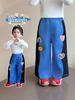 Calça Feminina Estilo Outono 2025 Nova Tendência Moda Infantil Solta Outono Calça Wide Leg Jeans para Bebê