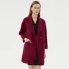Nueva Ropa de Abrigo de Terciopelo Doble Cara de Lana Pura para Otoño e Invierno, Femenina, Ceñida y Pequeña, Ropa de Abrigo de Lana Cachemir Estilo Coreano, Versátil