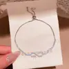 Pulsera Redonda Trenzada de Circonita Estilo Coreano, Lujo Ligero y Sensación de Alta Gama, Exquisita y Versátil, Joyería de Mano Simple y Moderna para Mujeres