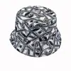 Sombrero de Pescador de Doble Cara Transfronterizo para Hombre y Mujer Primavera y Verano Ocio al Aire Libre Versátil Sombrero con Visera Protector Solar Sombrero de Cubo con Estampado Coreano de Moda