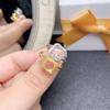 Anillo de gemas sin incrustaciones de plata 925 con soporte vacío, piedra principal de 8 x 8 mm con incrustaciones, venta directa de fábrica