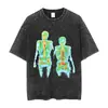 Camiseta Lavada Masculina Regatas Vintage Streetwear Hip Hop t Sh