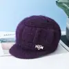 Sombrero de Lana Cálido de Invierno y Otoño para Mujeres Mayores, Nuevo Tejido Casual de Moda, Sombrero de Mamá, Gorro de Lana Grueso con Forro Polar para Edad Media y Adultos Mayores