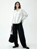 Camisa 100% lino estilo francés para mujer, nuevo top holgado otoño 2026, ropa de mujer con un toque de alta gama, camisa de mujer