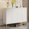 Sapateira para uso doméstico, novo estilo chinês, design popular, grande capacidade, moderno e minimalista, design integrado para hall de entrada, armário de parede