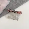 Pente de Acetato Estilo Coreano com Laço para Franja, Pente Invertido, Elegante de Alta Qualidade, Presilha para Meio Preso, Acessório de Cabeça para Mulheres