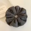 Goma Elástica de Felpa Marrón para Otoño e Invierno para Mujer, Elegante Goma para Moño, Cuerda Elástica para Cola de Caballo Baja, Accesorio Elástico para el Cabello