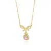 Collar de Mariposa con Degradado de Nuevo Estilo Transfronterizo Europeo y Americano para Mujer, Collar con Colgante de Moda, Accesorios de Cadena para Clavícula al por Mayor
