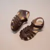 Sandalias Cerradas de Niña Estilo Coreano, Nuevos Zapatos de Princesa de Verano Calados para Niños, Sandalias Romanas para Niñas Pequeñas, Zapatos de Playa para Bebés