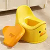 Asiento de Inodoro Infantil Bebé Pequeño Inodoro de Entrenamiento con Tapa Antideslizante Portátil Orinal Doméstico