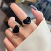 Nueva versión coreana de anillo de amor con pegamento de gota de industria pesada de alta calidad con diseño femenino, anillo de dedo índice abierto con textura, accesorios al por mayor