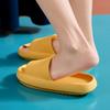 Pantuflas con sensación blanda y elástica para mujer, para uso exterior en verano, pantuflas para pareja de doble uso en casa, pantuflas de playa antideslizantes de suela blanda para baño para hombre