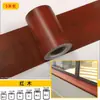 Adesivo de grão de madeira autoadesivo capa de madeira maciça cobrir furos reparar piso madeira borda de porta wrap tira decorativa renovação de guarda-roupa móveis
