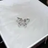 Anel Aberto Borboleta Líquida com Senso de Design de Nicho para Estudante Feminina Ins Tendência Estilo Frio Anel de Dedo Personalizado