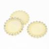 Set de resina diamantes de imitación blancos base redonda diy color tiempo gema resina bandeja accesorios para el cabello de niños broche