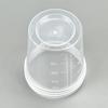 Suministro al por mayor de tazas medidoras pequeñas de plástico 120 ml Vasos de PP con tapas, Tazas medidoras de plástico con marcas de escala, En stock