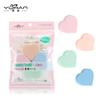 Yuhan 4 Piezas de Esponja Hidrofílica con Forma de Corazón Doble Uso Seco y Húmedo Esponja de Maquillaje Sin Látex Y4006