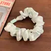 Nuevo Elástico para el Cabello Estilo Coreano Adorno de Encaje de Oreja de Madera Cola de Caballo Elástico Simple Pequeño Floral Anillo Intestinal Cuerda para el Cabello Accesorios para el Cabello para Mujeres
