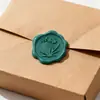 Etiqueta de cera con sello de fuego, moneda de sello de fuego en relieve Phalaenopsis, pegatina de sello para sobre de invitación de boda, pegatina de sello de fuego, pegatina de producto terminado