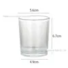 Copo de Vidro Transparente para Aromaterapia DIY Garrafa de Vidro Suporte para Velas Copo de Vela Recipiente Espesso para Velas Decoração Copo Vazio para Aromaterapia