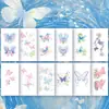 Pegatinas de Tatuaje de Mariposa Abstracta Luminosa y Colorida para Hombres y Mujeres, Impermeables y de Larga Duración, Brazos de Niños, Se Adaptan Naturalmente y Frescas