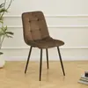 Cadeira de Jantar Estofada Macia para Uso Doméstico, Cadeira de Jantar Estilo Nórdico para Hotel, Cafeteria de Chá de Leite, Restaurante, Cadeira com Encosto de Ferro para Negociação