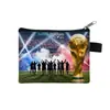 Bolsa de Moedas Pequena Exquisita de Futebol da Copa do Mundo de 2026 Carteira Portátil Bolsa de Moedas com Zíper Mini Bolsa Pequena