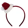 Diadema Sombrero de Terciopelo Rojo de Navidad con Lunares, Adorno para la Cabeza Lindo y Atmosférico para Cumpleaños Cosplay, Accesorio para el Cabello de Año Nuevo