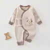 Ropa de Mariposa para Recién Nacidos Primavera Otoño Cuatro Estaciones Ropa de Monje para Recién Nacidos Mamelucos de Atar Protección para la Barriga Mono para Bebé Niño