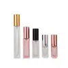 Botella de Perfume de Vidrio Transparente en Stock, Botella con Atomizador Hidratante, Botella de Muestra Cosmética, Botella Portátil de Niebla Fina, Botella de Relleno de Fragancia