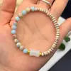 Pulseira de Contas de Oração Bodhi de Jade Branco Estrela-Lua Ecológica Original Natural Corrente Longa para Mão para Homens e Mulheres