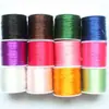 Línea de Cuentas Hecha a Mano DIY para Niños y Adultos, Línea Plana Redonda de Cristal, Línea Elástica de Color, Rollo Grande de Línea Elástica de 60 m, Línea para Cuentas