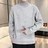 Otoño e invierno 2023 Nueva ropa interior de cuello medio estilo coreano de moda suéter de cuello alto medio suéter suéter camisa básica suéter