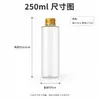 Botella de Plástico Transparente de Hombro Plano con Tapa de Aluminio Dorada y Plateada, Botella de 500ml para Agua Cosmética y Productos de Cuidado, Stock Listo del Fabricante