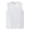 Camiseta Regata Masculina de Algodão Penteado Cor Sólida Masculina Solta Esportiva Ombro Largo Camiseta Básica Pronta para Venda
