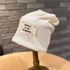 Sombrero de Luna para Mujer Delgado Otoño Negro Gorro Apilado Redes para Mujer Estilo Sol Cabeza Grande Adelgazante Bufanda de Punto con Capucha