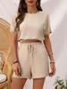 Traje elegante de verano con nuevo diseño, moderno, de manga corta y pantalones cortos, para mujer, 5116