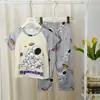 Pijama Infantil, Calça Longa para Meninas, Roupas de Verão de Manga Curta, Conjunto de Roupas Caseiras Fofas de Princesa para Crianças de Meia-Idade e Mais Velhas, Adequado para Usar Fora