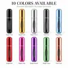 Botella Recargable de Mini Perfume de 5 ml con Relleno Directo por la Parte Inferior, Botella de Spray Portátil de Pequeña Capacidad, Botella de Perfume tipo Pulsador