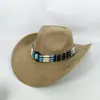Sombreros multicolores de otoño e invierno transfronterizos, sombreros de fieltro estilo vaquero retro europeo y americano, sombreros fedora negros para hombre, sombreros de jazz para mujer