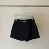 Falda asimétrica de cintura alta ajustada estilo coreano 2026 otoño falda-pantalón versátil de línea A para ir al trabajo