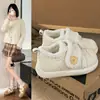 Nuevos zapatos de algodón con forro polar 2026, cálidos, de suela gruesa para mujer, botas de nieve engrosadas, zapatos peludos antideslizantes de invierno, calzado para mujer