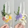 Copa de Vino Creativa Copa para Brindis de Boda Taza DIY Par de Decoración de Flores Paquete de Materiales de Flores Regalo de Compromiso Boda
