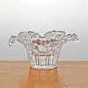 Portavelas de Vidrio Transparente Engrosado Recipiente para Aromaterapia Adornos de Decoración Moderna y Sencilla para el Hogar Portavelas de Vidrio de Doble Propósito