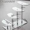 Soporte de Exhibición de Acrílico Multicapa Redondo para Figuras de Cajas Sorpresa Soporte de Exhibición para Cosméticos Tablero de Acrílico Transparente