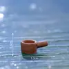 Paisaje en miniatura, creativo y lindo, con una escena de aguas termales con figuritas de gato, perro, cerdo y pato - Decoraciones y accesorios para casa de muñecas DIY