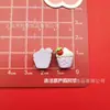 Mini Juguete de Comida Artificial Pan Café Galleta Accesorios de Resina Tocado DIY Pasador Funda de Teléfono Móvil Pegatinas para Uñas