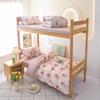 Ropa de cama de dormitorio de estudiante de algodón estampado juego de tres piezas moda simple escuela litera temporada juego de seis piezas